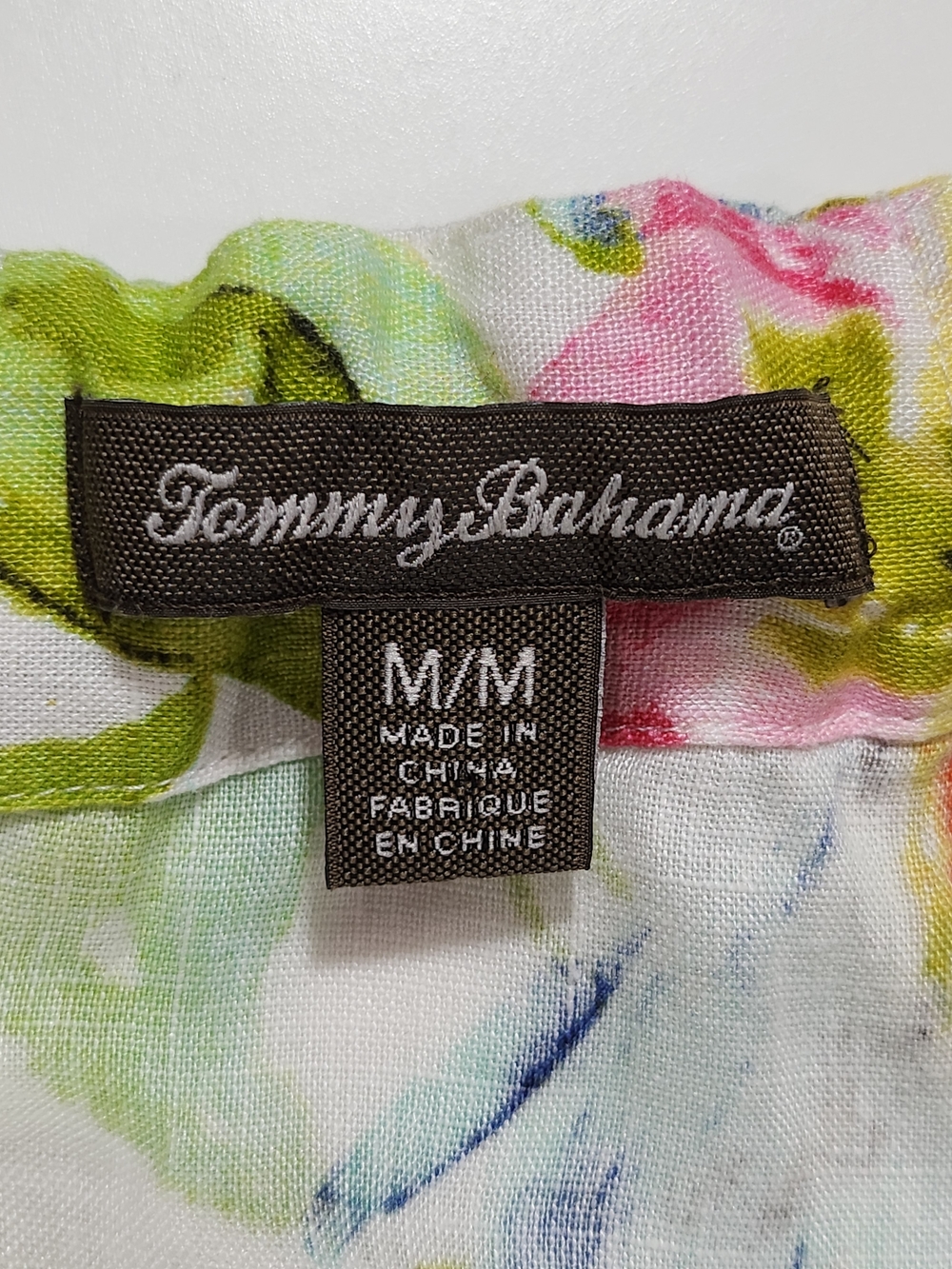 Tommy Bahama 100% Linen Tropical Parrot Floral Halter Top Back-Tie Blouse - Picture 11 of 15